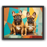 Custom Abstract-Inspired Pet Canvas (2 Pet)