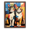 Custom Picasso-Inspired Pet Canvas (2 Pet)