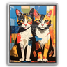 Custom Picasso-Inspired Pet Canvas (2 Pet)
