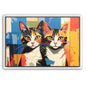 Custom Picasso-Inspired Pet Canvas (2 Pet)