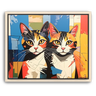 Custom Picasso-Inspired Pet Canvas (2 Pet)
