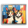 Custom Picasso-Inspired Pet Canvas (2 Pet)