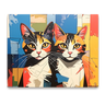 Custom Picasso-Inspired Pet Canvas (2 Pet)
