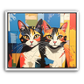 Custom Picasso-Inspired Pet Canvas (2 Pet)